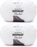Bernat Blanket Yarn Super Bulky Soft Chenille Yarn White 2-Pack