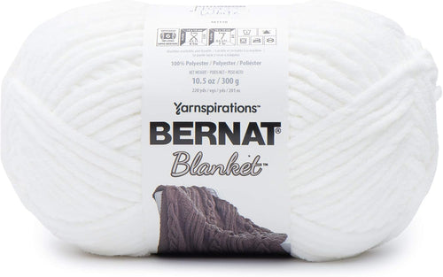 Bernat Blanket Yarn Super Bulky Soft Chenille Yarn White 2-Pack