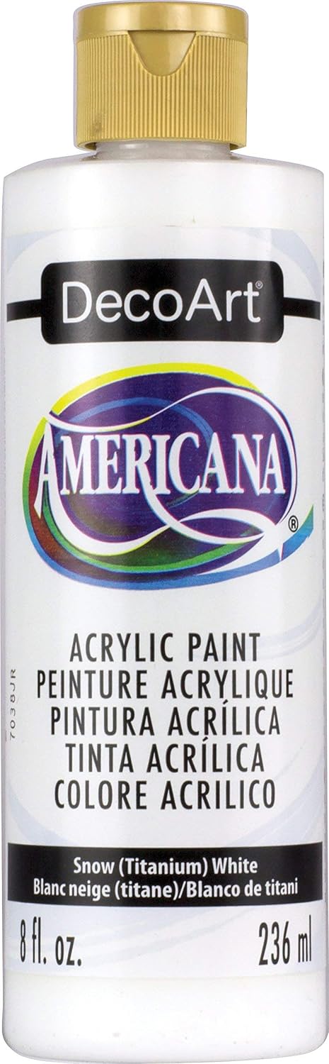 DecoArt DAO1-9 DA01-9 Americana Acrylics, 8-Ounce, Snow, Titanium White