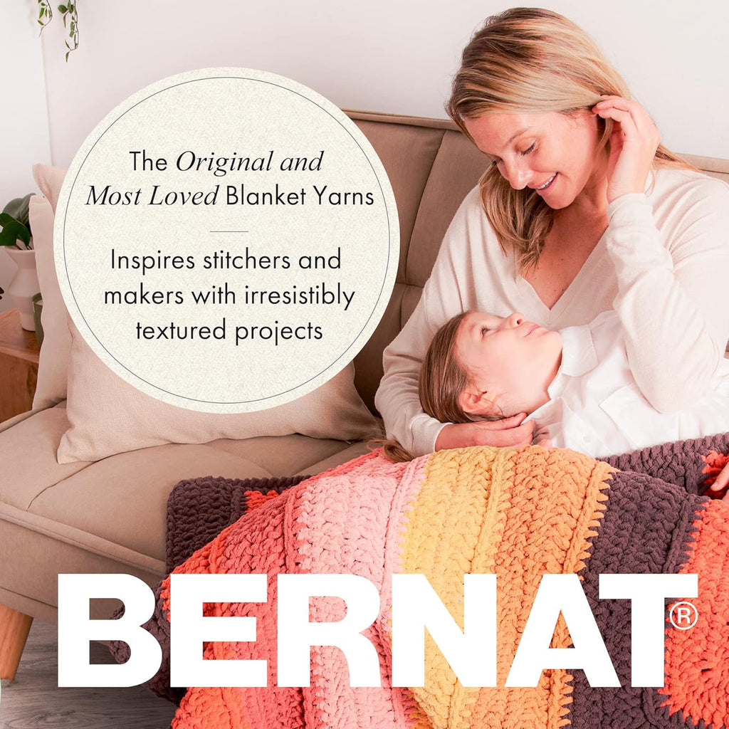 Bernat Blanket Yarn Super Bulky Soft Chenille Yarn White 2-Pack