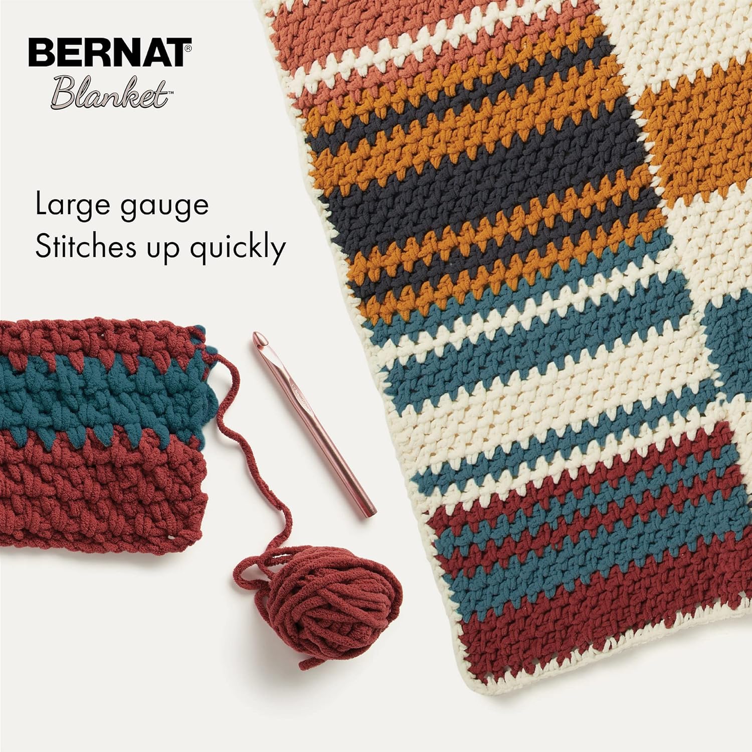 Bernat Blanket Yarn Super Bulky Soft Chenille Yarn White 2-Pack