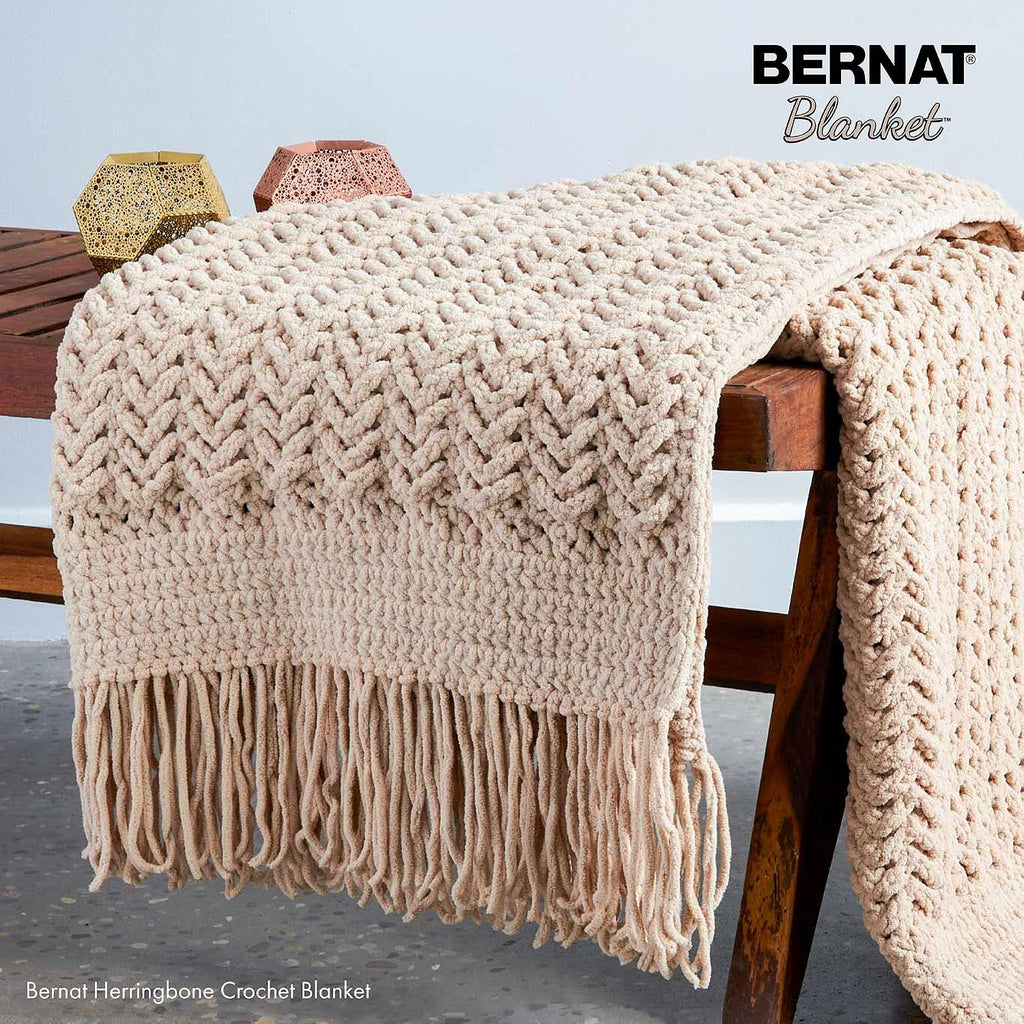 Bernat Blanket Yarn Super Bulky Soft Chenille Yarn White 2-Pack